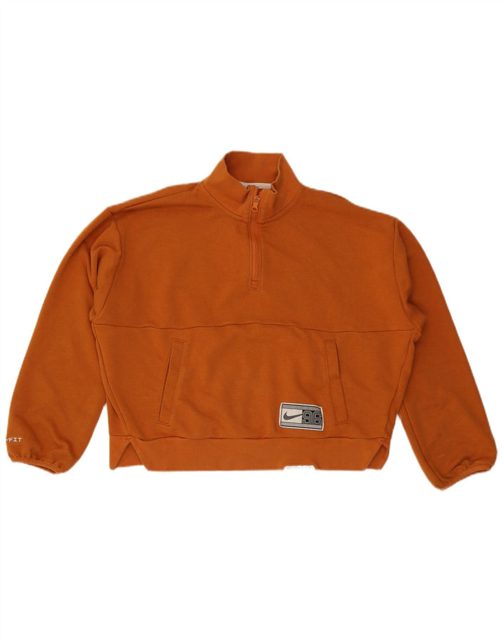 Pulover pentru femei Nike Dri Fit Graphic Oversized Hanorac UK 10 Mic Portocaliu