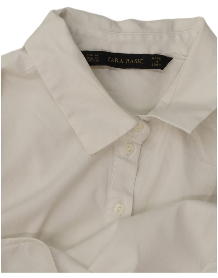 Cămașă pulover cu mâneci 3/4 pentru femei UK 12 Medium White