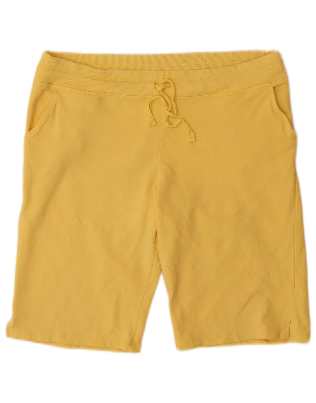 EDDIE BAUER Pantaloni scurti sport pentru femei UK 14 Bumbac galben mediu