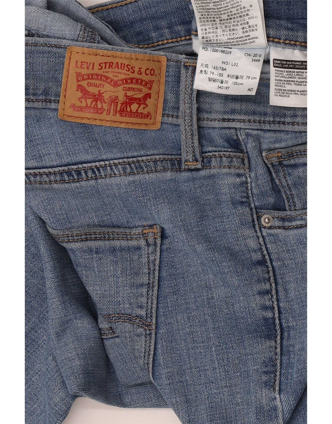 Blugi slim pentru femei Levi's W31 L32 Bumbac albastru