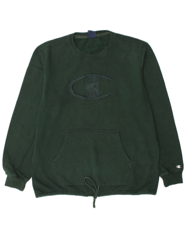 Pulover grafic pentru bărbați CHAMPION Pulover XL bumbac verde