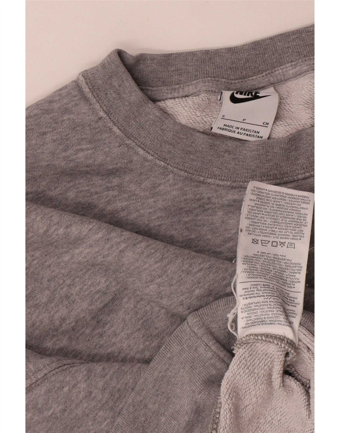 Pulover oversized pentru femei Nike Crop pentru femei UK 10 Small Gri Flecked