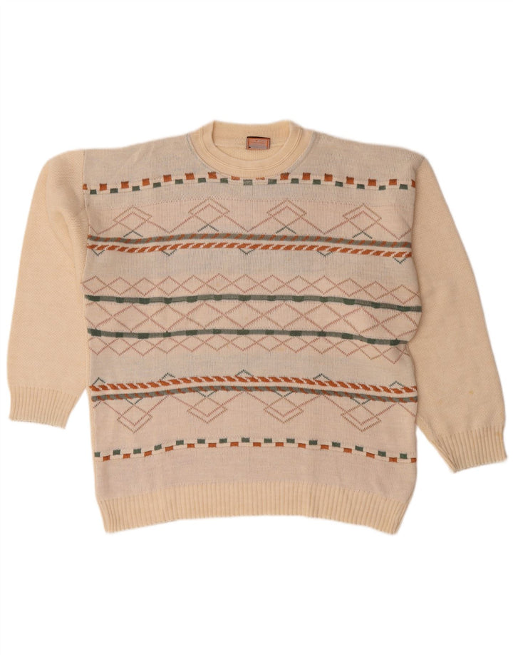 Pulover Bernardi pentru bărbați, cu gâtul turn, XL, cu dungi alb