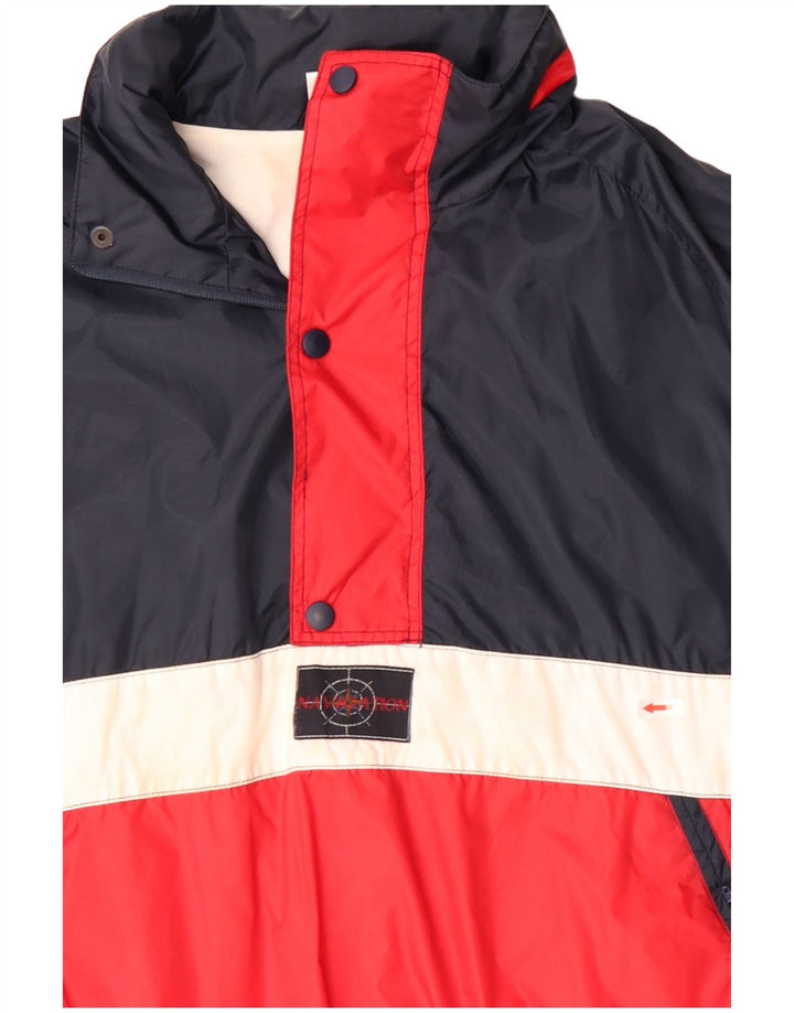 Jachetă Anorak pentru bărbați Marcel Clair UK 40 mare, bleumarin, poliamidă color bloc