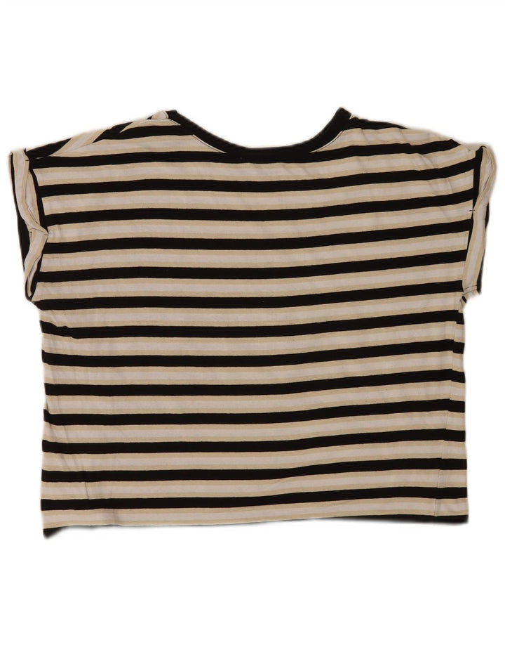 Tricou supradimensionat pentru femei Zara UK 10 Mic cu dungi multicolore