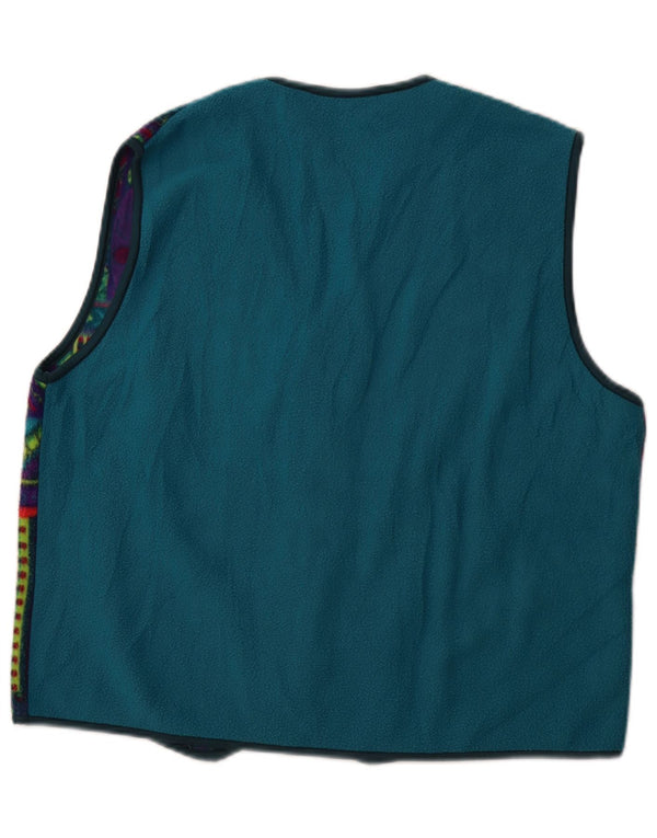 VINTAGE Gilet pentru bărbați din lână UK 42 XL Multicolor Geometric