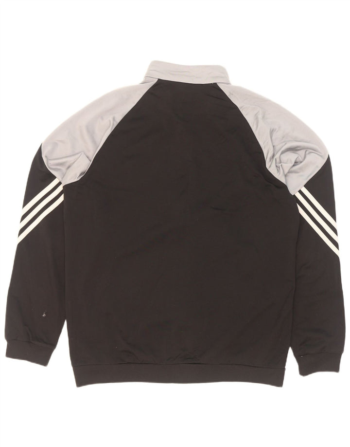 Jachetă de trening pentru bărbați Adidas, mare, negru, poliester bloc de culoare