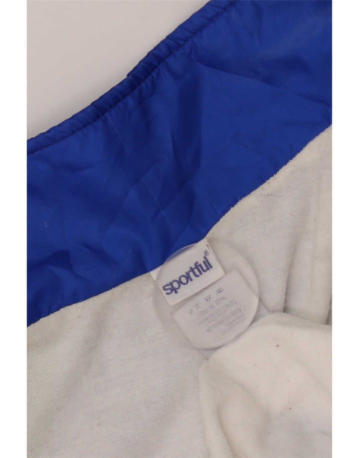Trening pentru bărbați Vintage Top Jachetă XL, poliester geometric, albastru