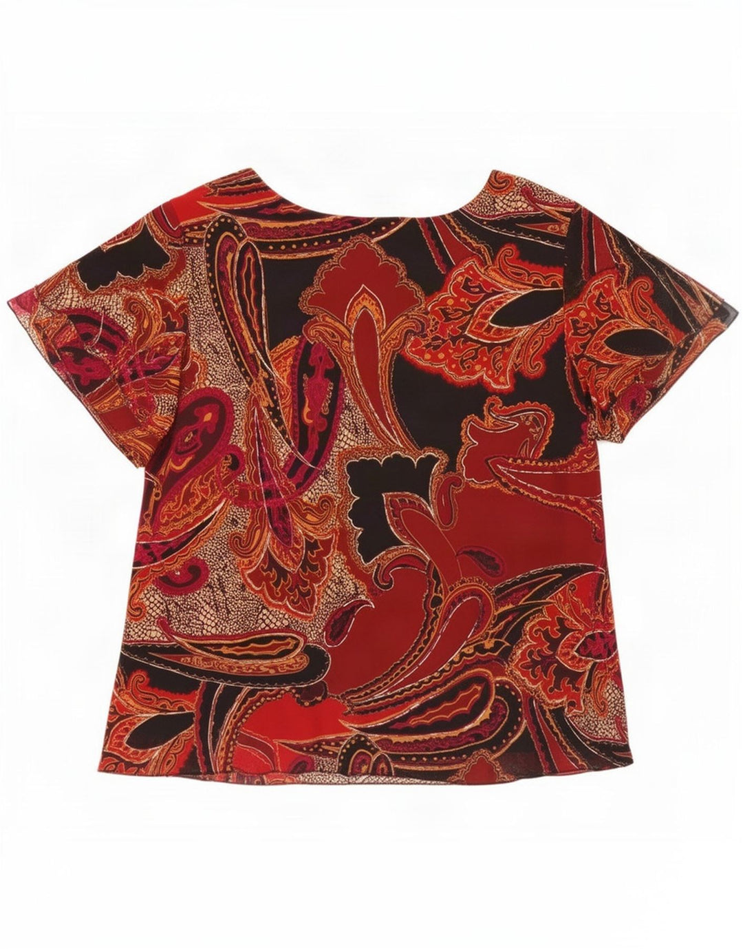 Bluză pentru femei Marks & Spencer, Marea Britanie 20 2XL Poliester negru Paisley