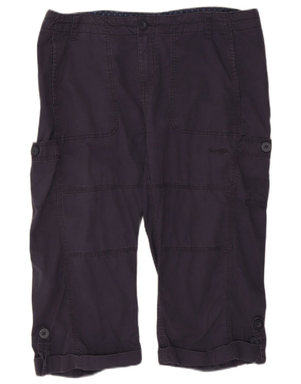 Pantaloni capri drepti pentru femei Weird Fish UK 16 Large W38 L18 Bleumarin