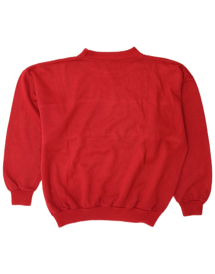 Pulover cu grafică vintage pentru bărbați, XL, roșu, bloc de culoare
