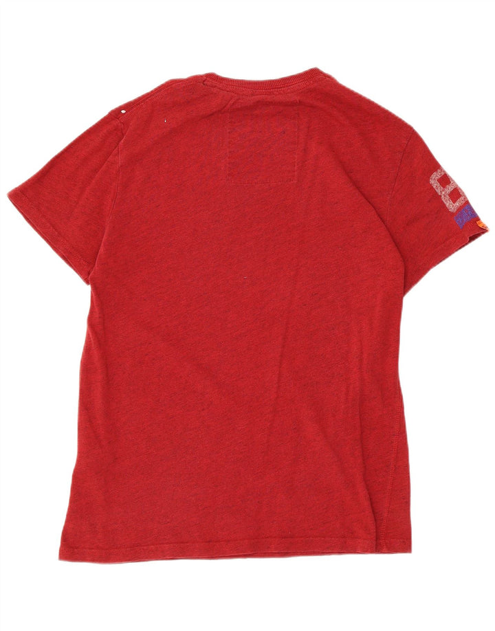 Tricou grafic pentru bărbați Superdry Top din bumbac roșu mediu