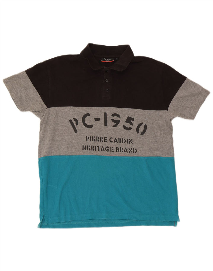 Cămașă polo cu grafică pentru bărbați Pierre Cardin, mare, multicoloră