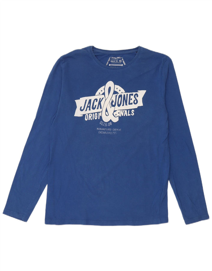 Jack & Jones Tricou cu mânecă lungă, mare, albastru, pentru bărbați