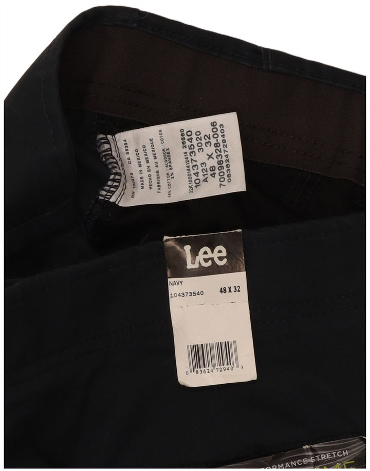 Pantaloni chino drepti LEE pentru bărbați, Extreme Comfort, L48 L30, bumbac bleumarin