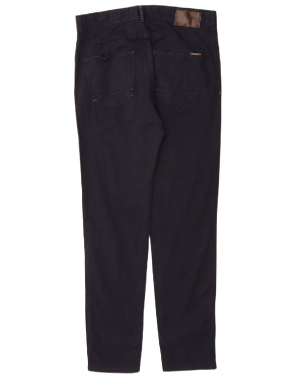 Pantaloni casual slim pentru bărbați Zara EU 42 Mari L32 L31 Bumbac bleumarin