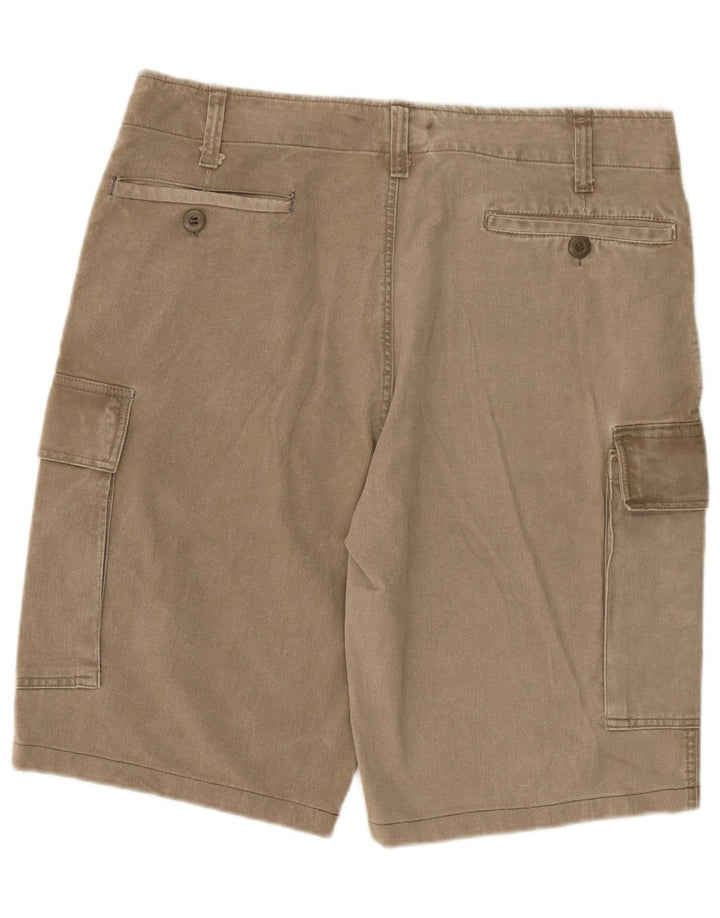 Pantaloni scurti cargo vintage pentru bărbați W36, bumbac mare kaki