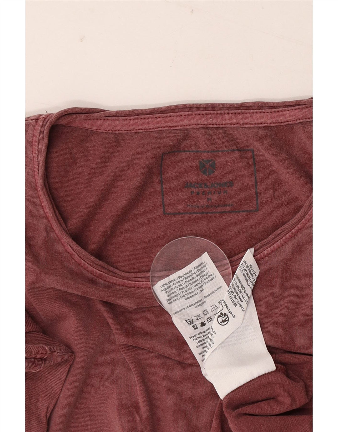 Tricou Jack & Jones pentru bărbați Top din bumbac maro mediu