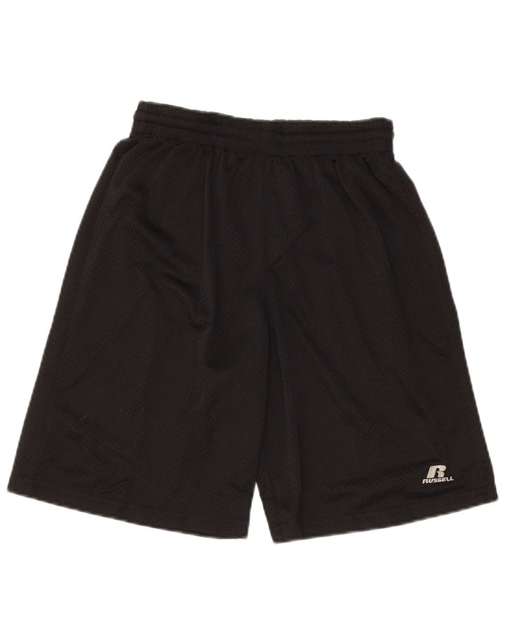 Pantaloni scurți sport Russell Athletic pentru băieți 10-11 ani poliester negru mediu