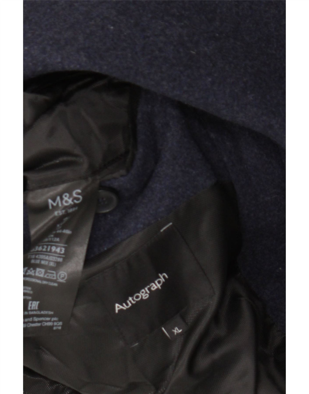 Palton pentru bărbați Marks & Spencer UK 42 XL Lână bleumarin
