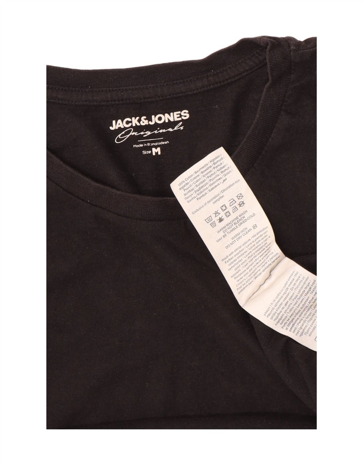 Jack & Jones Tricou Bărbați Top Mediu Negru Bumbac