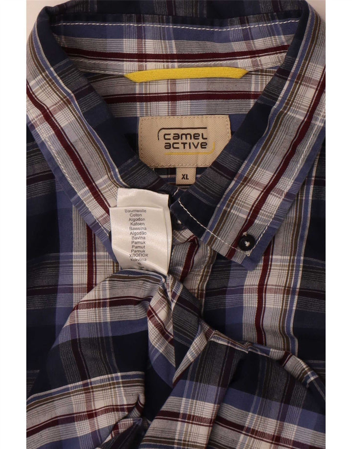 Cămașă pentru bărbați Camel Active XL, bumbac în carouri bleumarin