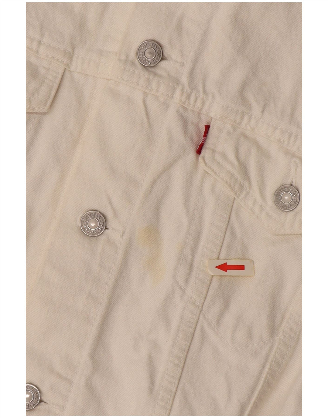 Gilet pentru femei LEVI'S Crop Denim UK 16, mare, alb, bumbac