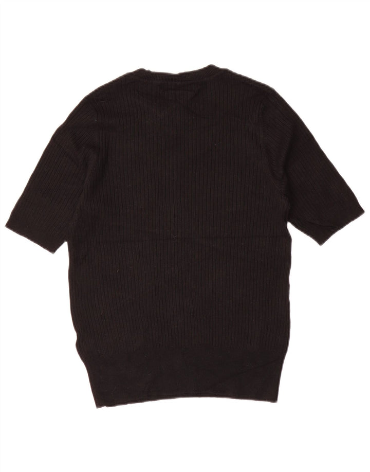 Pulover pentru femei Marks & Spencer cu decolteu triplu UK 14 Medium Negru