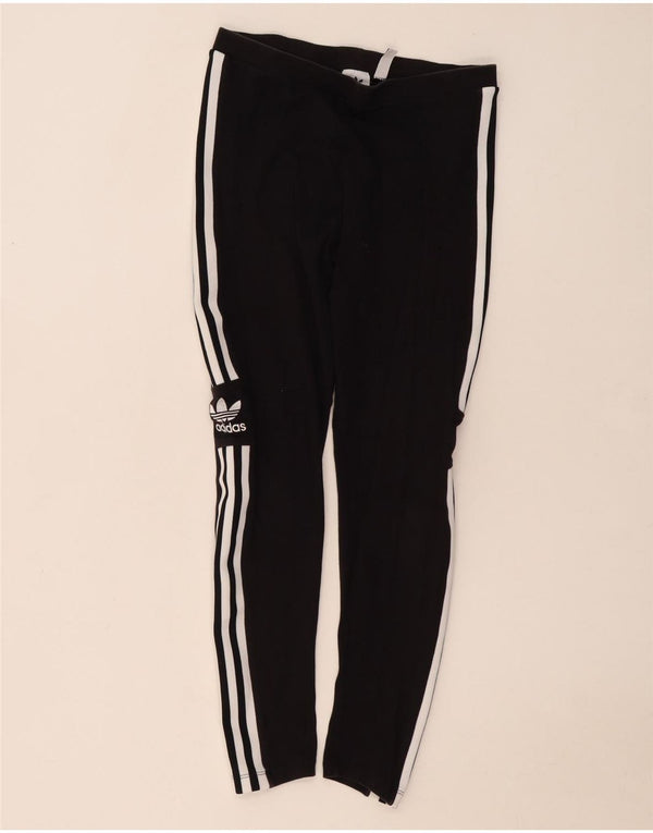 Leggings pentru femei Adidas UK 12, bumbac mediu negru