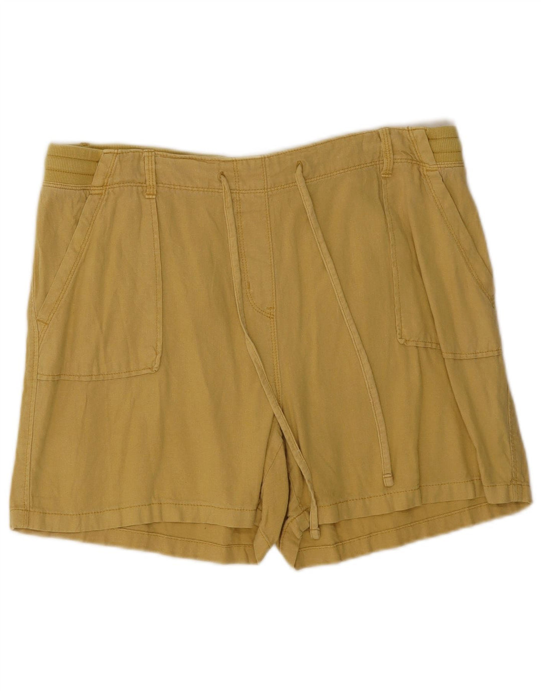 Marks & Spencer Pantaloni scurți pentru femei UK 16 Large W34 Khaki Linen