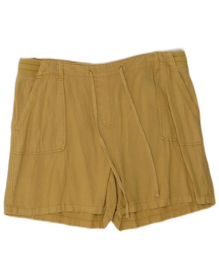 Marks & Spencer Pantaloni scurți pentru femei UK 16 Large W34 Khaki Linen