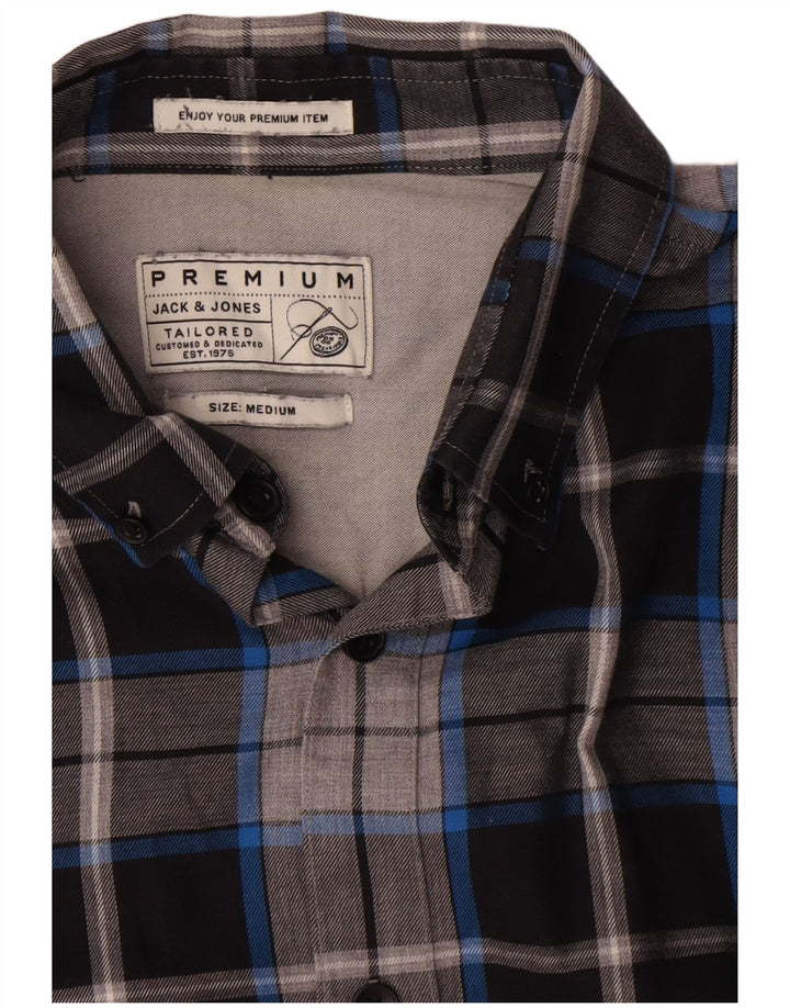 Cămașă de flanel Jack & Jones pentru bărbați, bumbac cu carouri multicolore medii