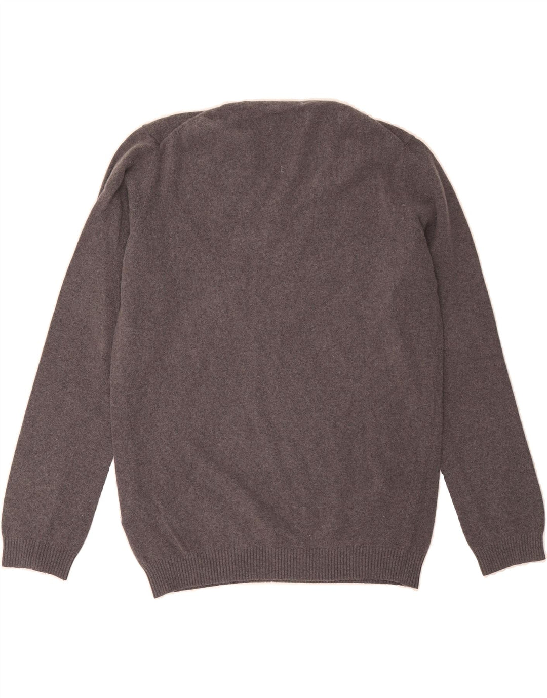 MARLBORO CLASSICS Mens V-Neck Jumper Sweater Medium Grey Wool Vintage Marlboro Classics and Second-Hand Marlboro Classics from Messina Hembry 