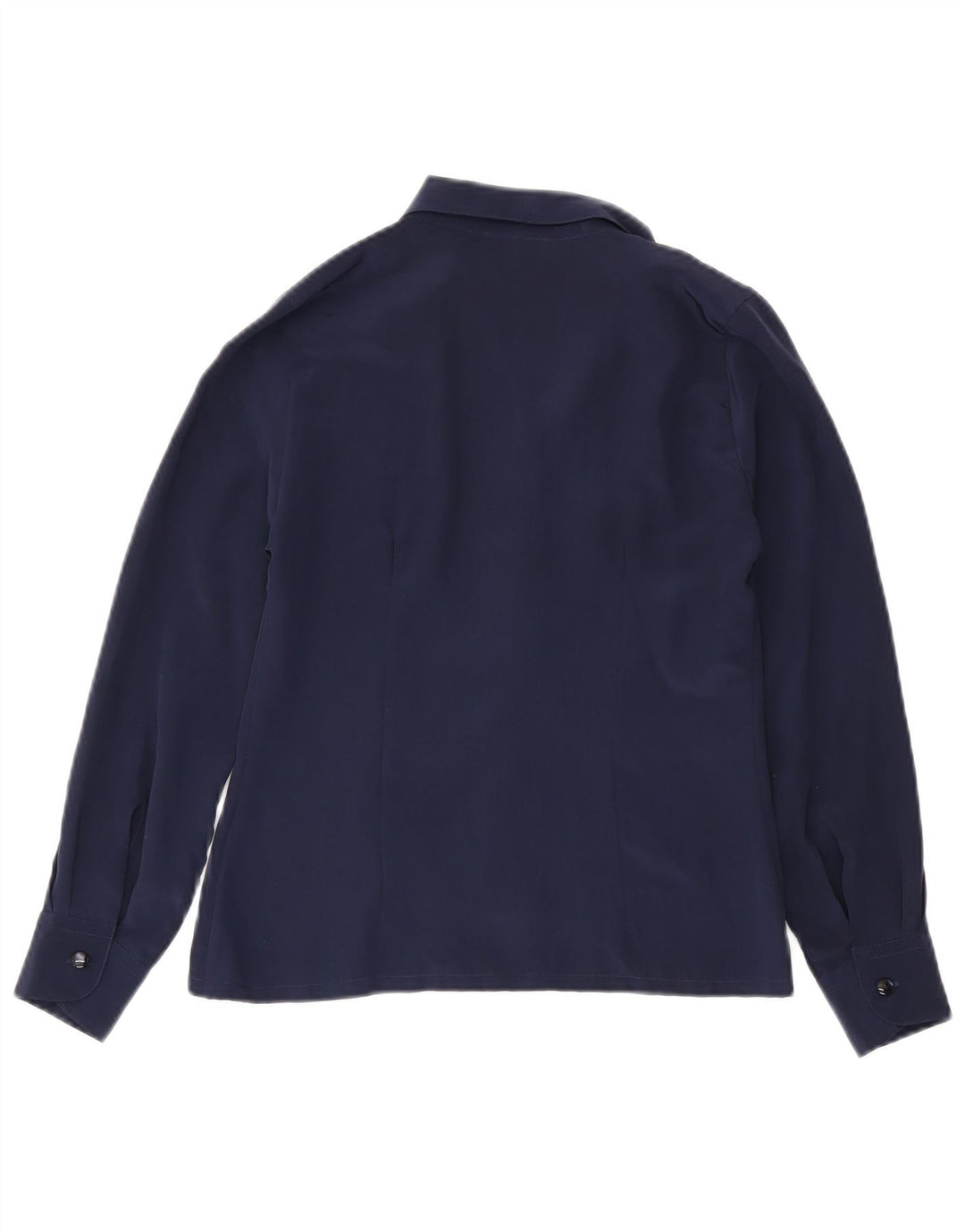 Bluză Cămașă Vintage Femei IT 44 Medium Bleumarin Mătase