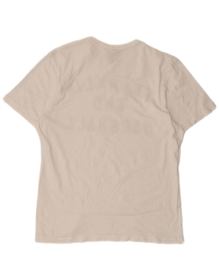 Tricou grafic pentru bărbați Franklin & Marshall Top mediu din bumbac alb