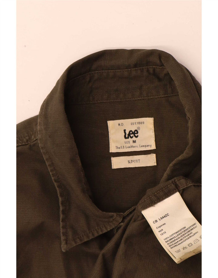 Cămașă Lee pentru bărbați Slim Fit Bumbac mediu kaki