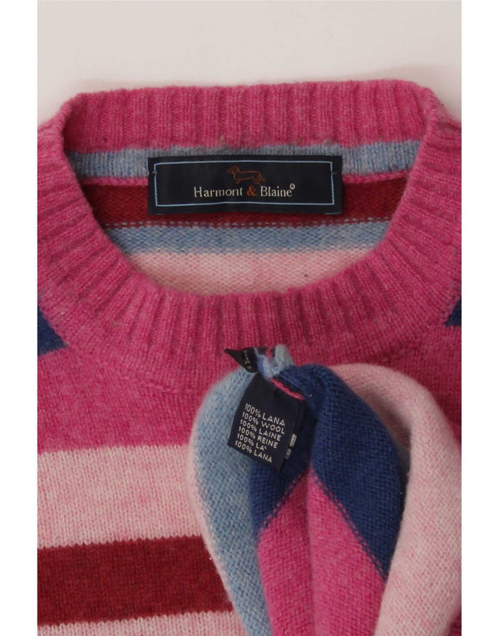 Pulover Harmont & Blaine pentru bărbați, cu gât crew, cu dungi medii, multicolore