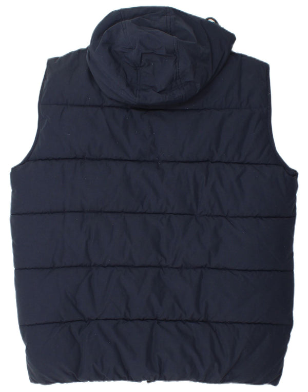 Crew Clothing Gilet căptușit cu glugă pentru bărbați UK 38 Medium Bluemarin Bumbac