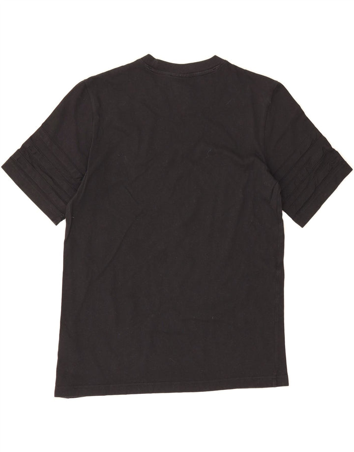 ADIDAS Mens Graphic T-Shirt Top Small Black Cotton Vintage Adidas and Second-Hand Adidas from Messina Hembry 