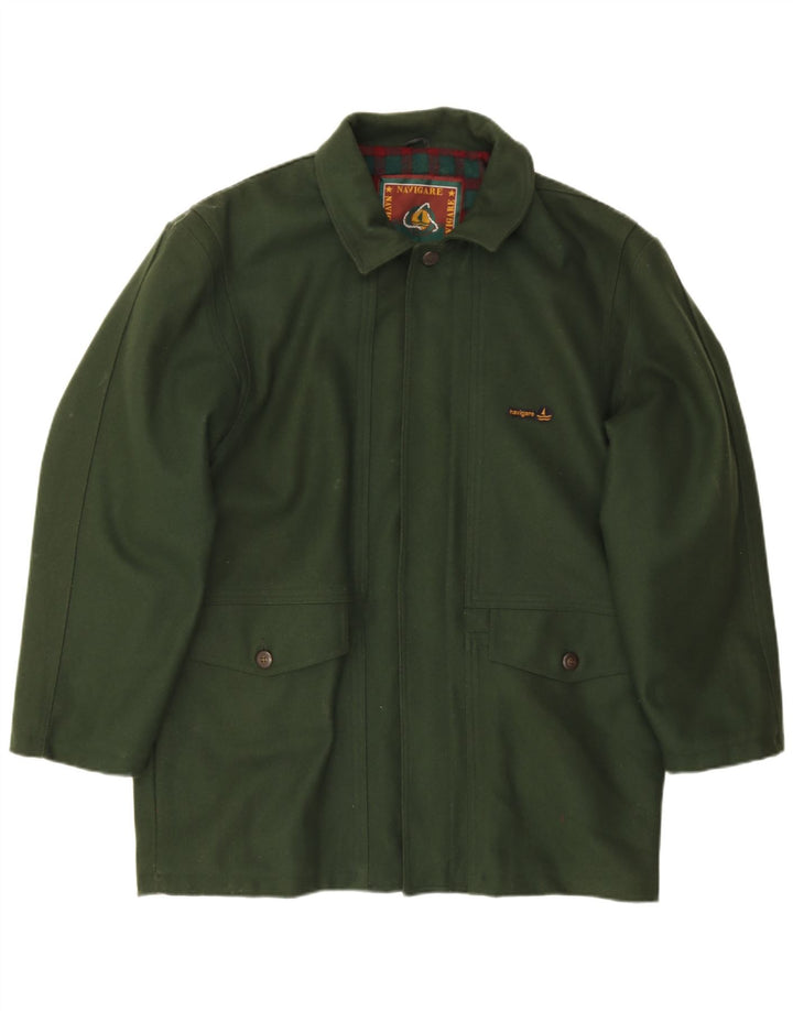 Palton pentru bărbați Navigare UK 40, lână verde mare