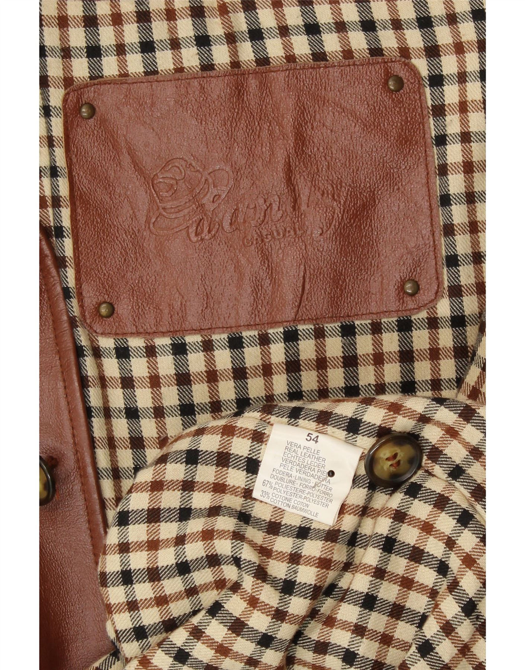 DANDY Mens Leather Jacket IT 54 2XL Brown Leather Vintage Dandy and Second-Hand Dandy from Messina Hembry 