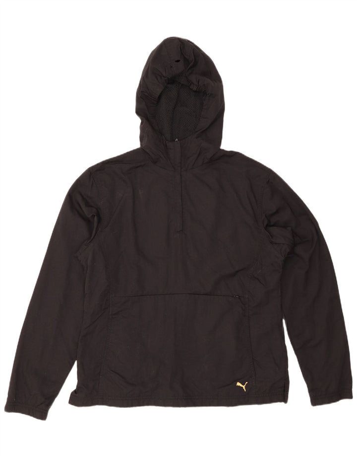 Jachetă Anorak cu glugă PUMA pentru femei UK 14, mare, negru, nailon