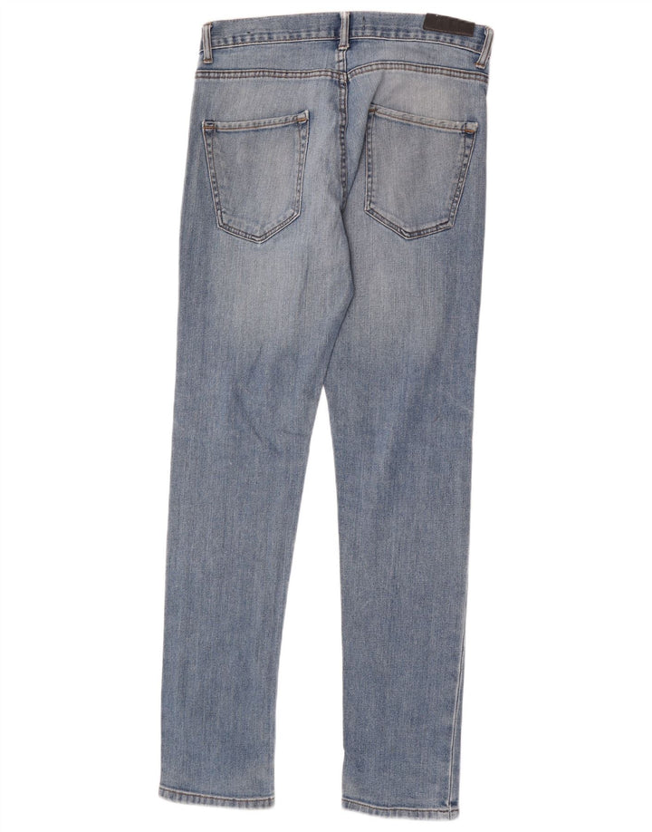 Blugi slim pentru bărbați Zara EU 42 Large W32 L34 Albastru