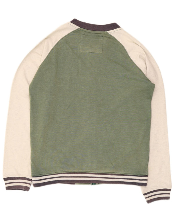 Jachetă de trening Quiksilver pentru băieți 13-14 ani XL, verde, colorblock