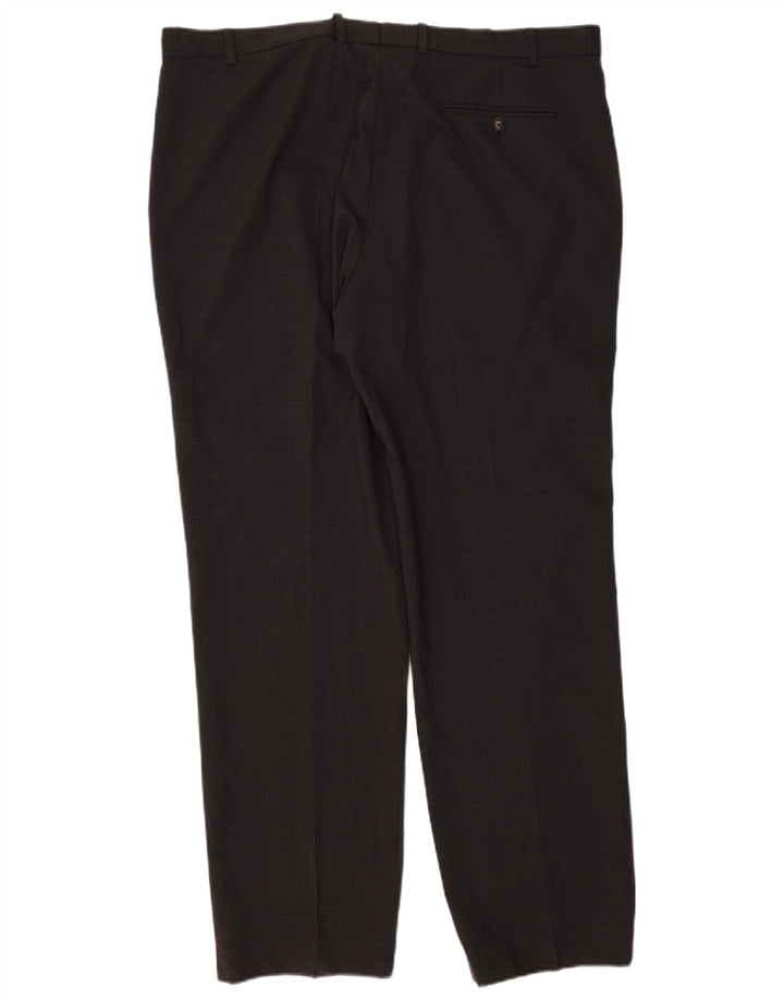 Pantaloni de costum pentru bărbați Marks & Spencer, cu tăiere obișnuită, L42 L33 Lână gri