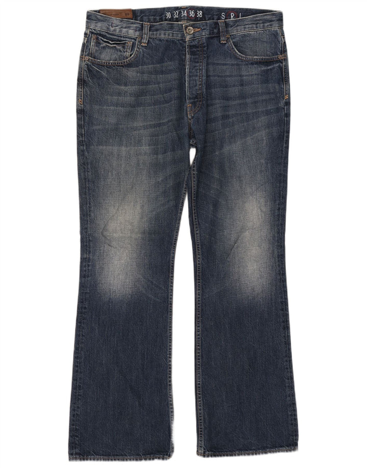 Blugi pentru bărbați Fat Face Bootcut W36 L32 Bumbac bleumarin