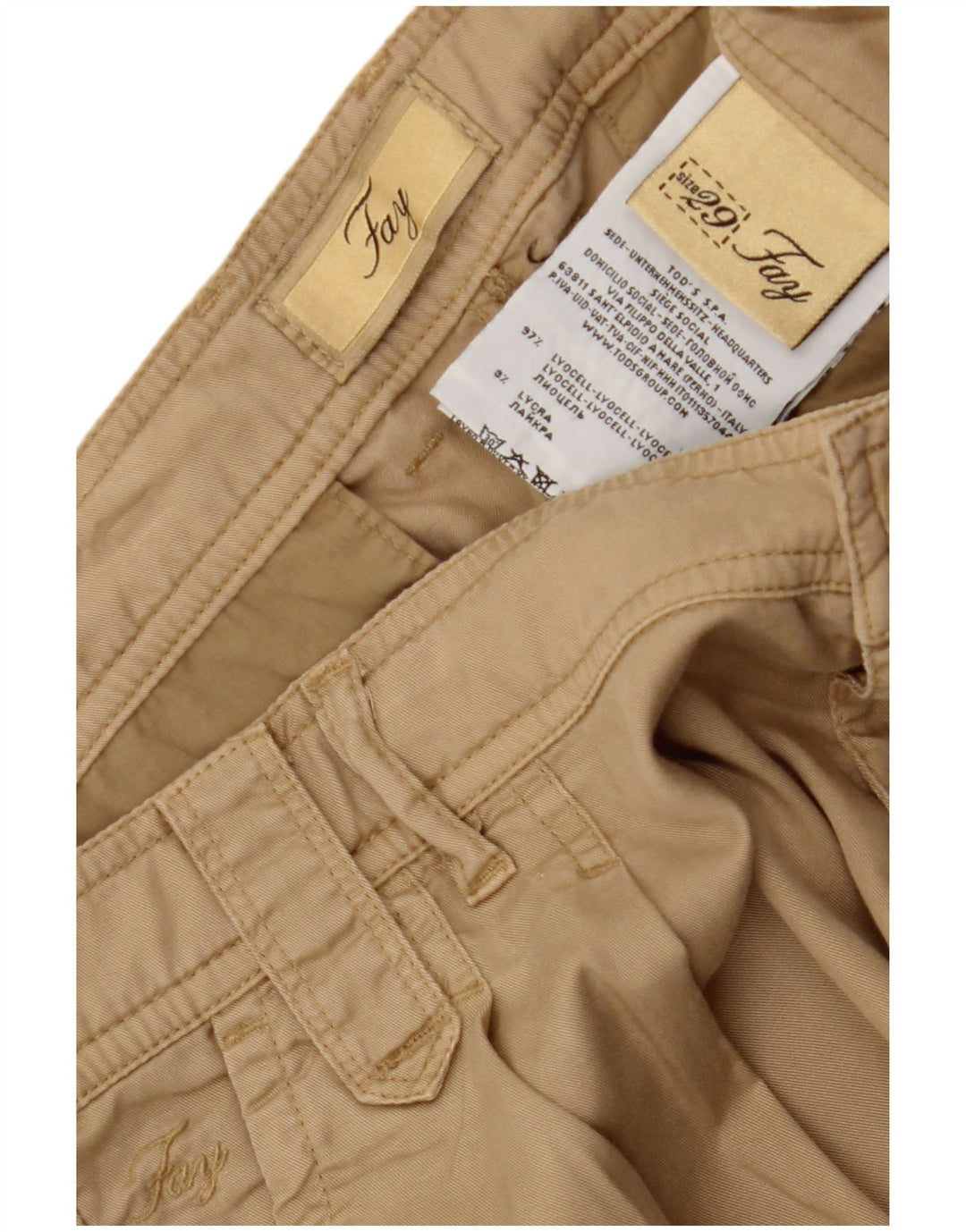 Pantaloni scurti chino pentru femei FAY W29 Medium Beige Lyocell