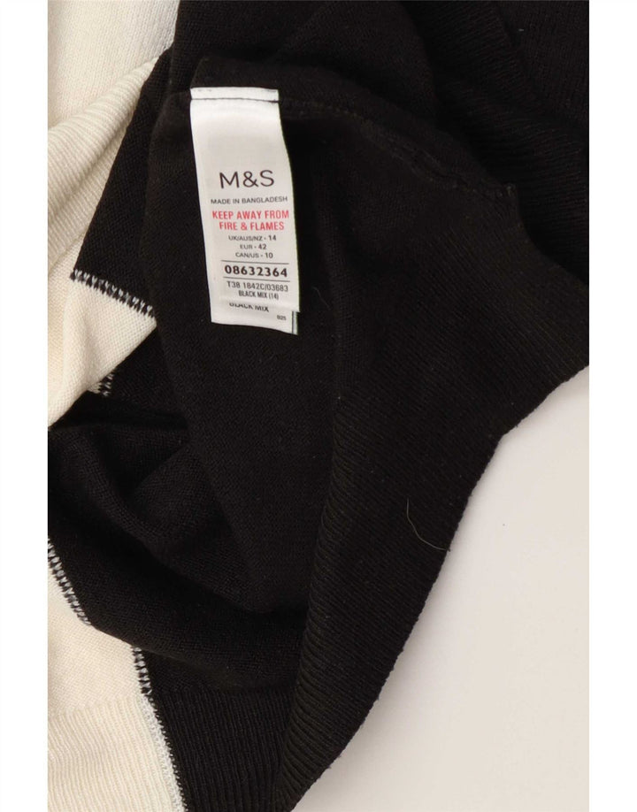 Pulover pentru femei Marks & Spencer cu decolteu triplu UK 14 mare, multicolor