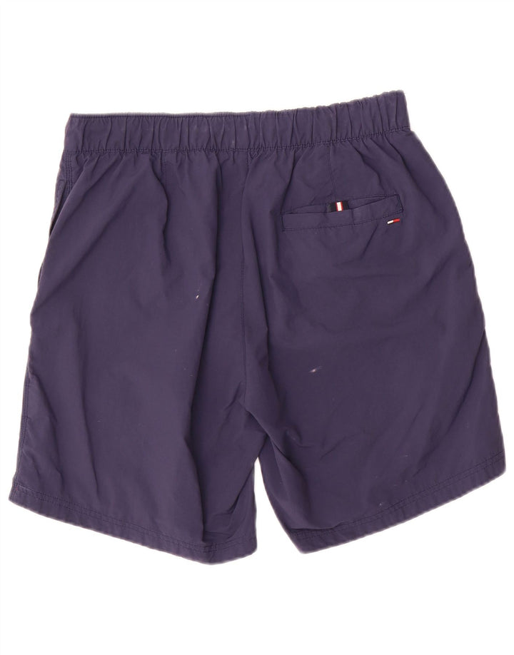 Pantaloni scurți de înot grafic pentru bărbați Tommy Hilfiger, albastru bleumarin mediu