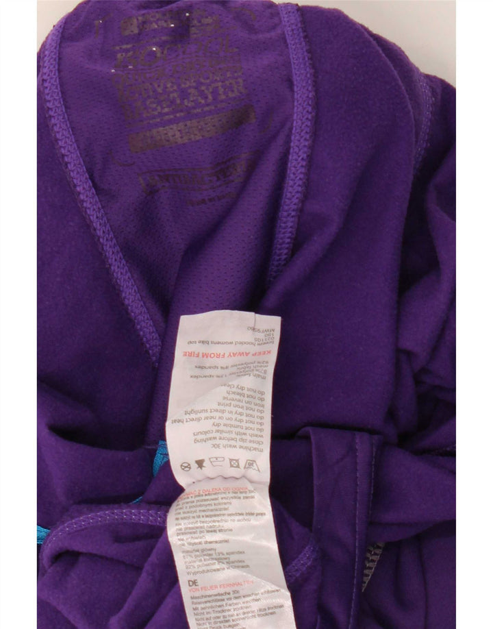 Top cu mânecă lungă pentru bărbați Mountain Warehouse, cu glugă și cu fermoar, violet mediu